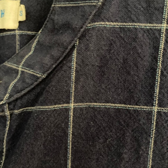 Taylor Stitch Handmade in USA Mandarin Collar LS  Windowpane Check Shirt. Size S - Picture 5 of 11